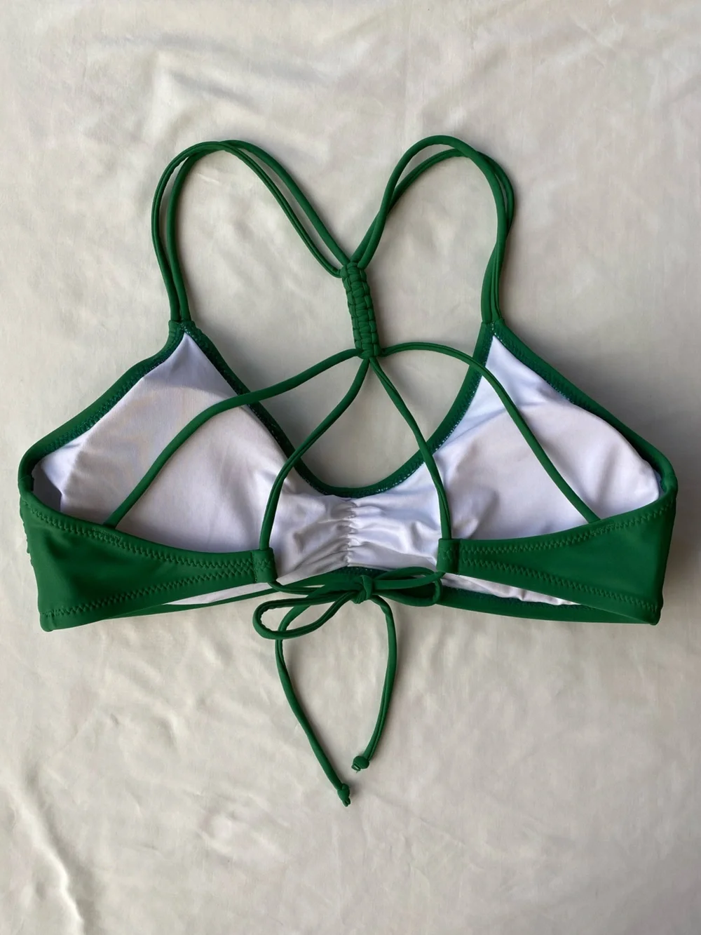 Beautiful Green Strappy Swim Bikini Top Size Extra Large